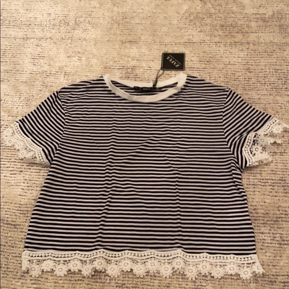 Zaful Striped Crop Top